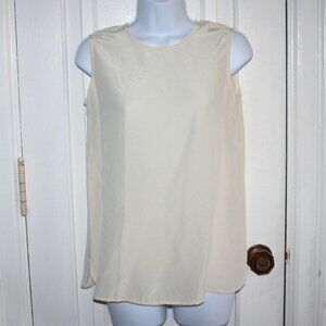 Talbots Y2K Cream Silk Tunic Blouse Size 4